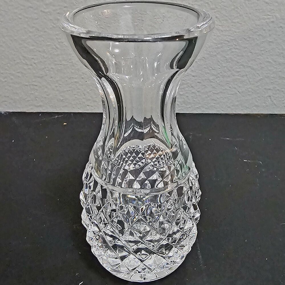 Vintage Waterford Alana Crystal Miniature Violet Bud Posy Vase 3.5" Irish Gothic